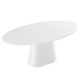 Provision White 75" Oval Dining Table - Ornate Home