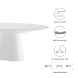 Provision White 75" Oval Dining Table - Ornate Home
