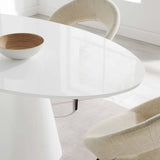 Provision White 75" Oval Dining Table - Ornate Home