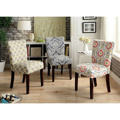Prue Yellow/Gray Accent Chair (Set of 2) - Ornate Home