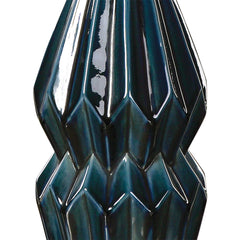 Prussian Blue Ceramic Lamp - Ornate Home