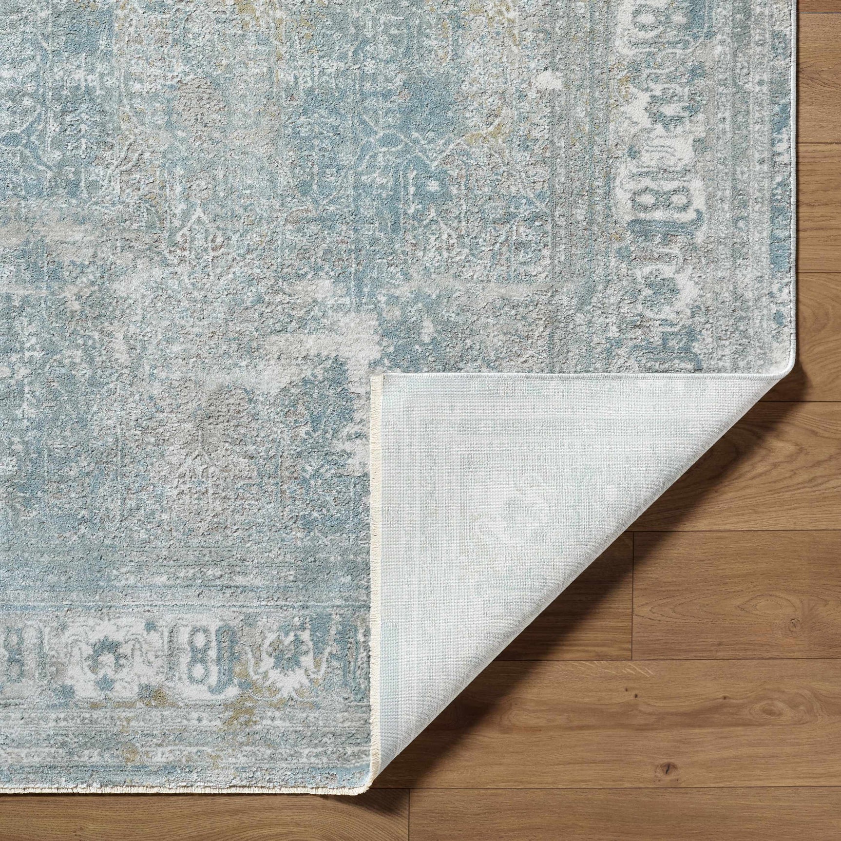 Pryce Blue Gray Thick Luxe Boutique Rug - Ornate Home