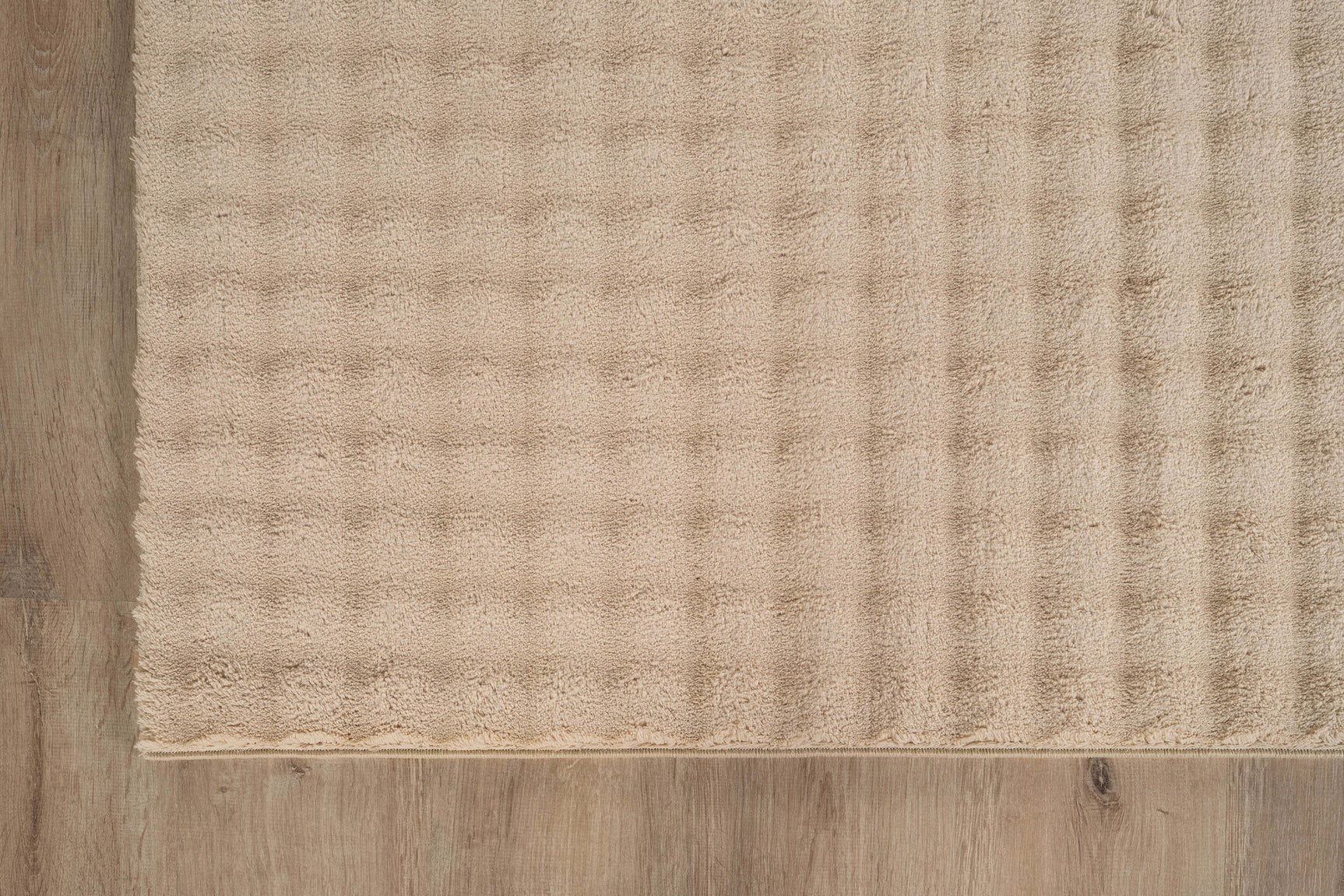 Puff Beige Checkered Ultra Soft Plush Non Slip Washable Area Rugs - Ornate Home