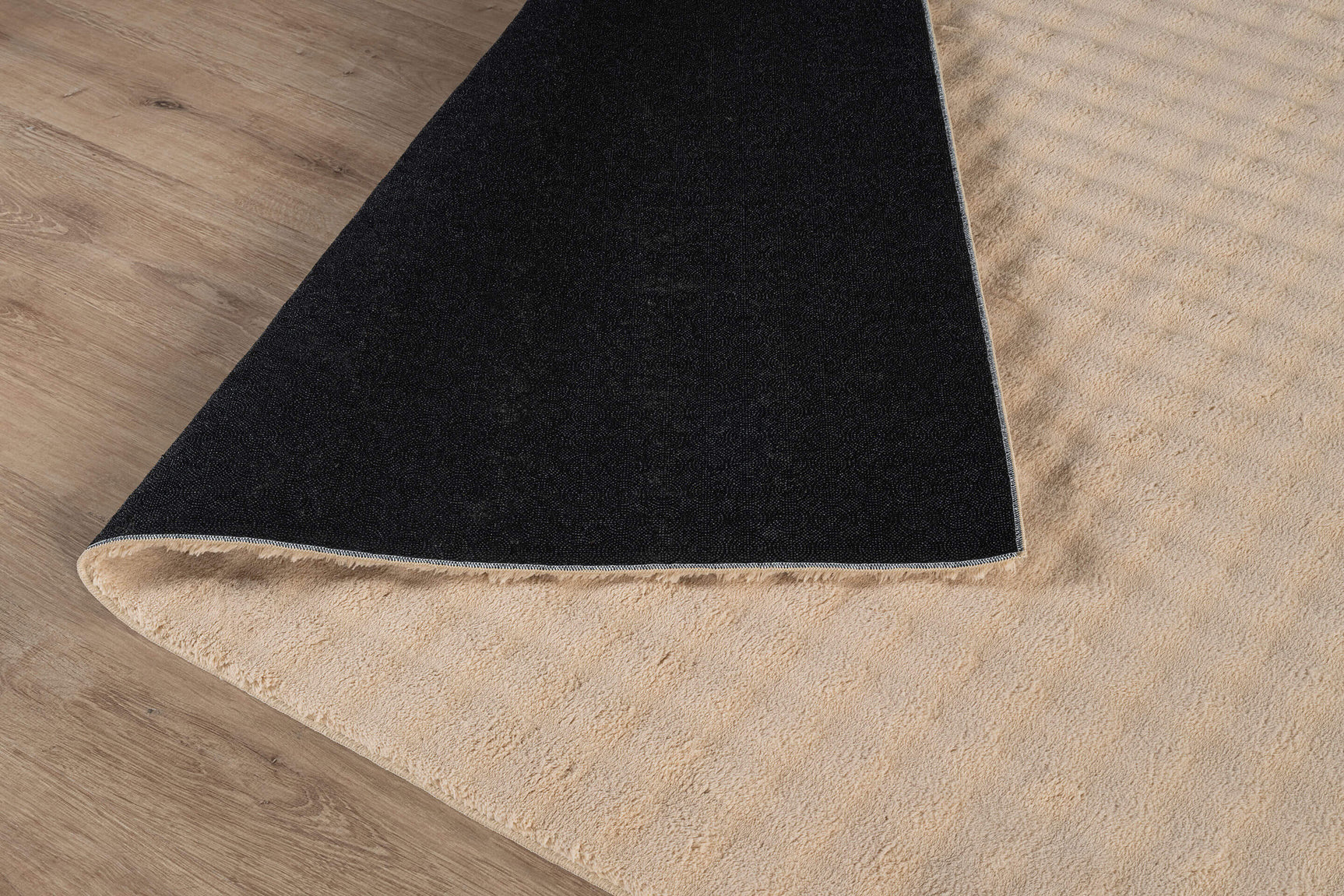 Puff Beige Checkered Ultra Soft Plush Non Slip Washable Area Rugs - Ornate Home