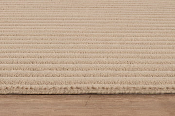 Puff Beige Ribbed Ultra Soft Plush Non Slip Washable Area Rugs - Ornate Home