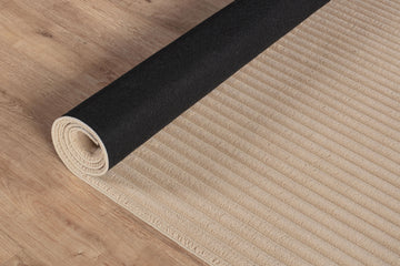 Puff Beige Ribbed Ultra Soft Plush Non Slip Washable Area Rugs - Ornate Home