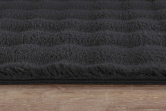 Puff Dark Gray Checkered Ultra Soft Plush Non Slip Washable Area Rugs - Ornate Home