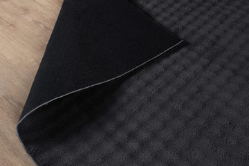 Puff Dark Gray Checkered Ultra Soft Plush Non Slip Washable Area Rugs - Ornate Home