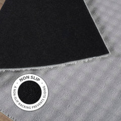 Puff Gray Checkered Ultra Soft Plush Non Slip Washable Area Rugs - Ornate Home