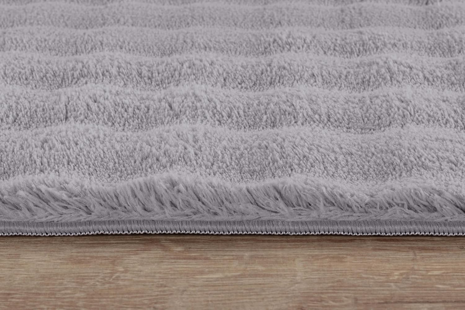 Puff Gray Checkered Ultra Soft Plush Non Slip Washable Area Rugs - Ornate Home