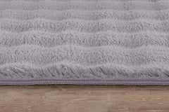Puff Gray Checkered Ultra Soft Plush Non Slip Washable Area Rugs - Ornate Home