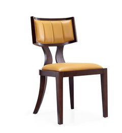 Pulitzer Dining Chair (Set of Two) in Camel and Walnut - Ornate Home