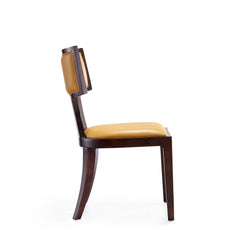 Pulitzer Dining Chair (Set of Two) in Camel and Walnut - Ornate Home