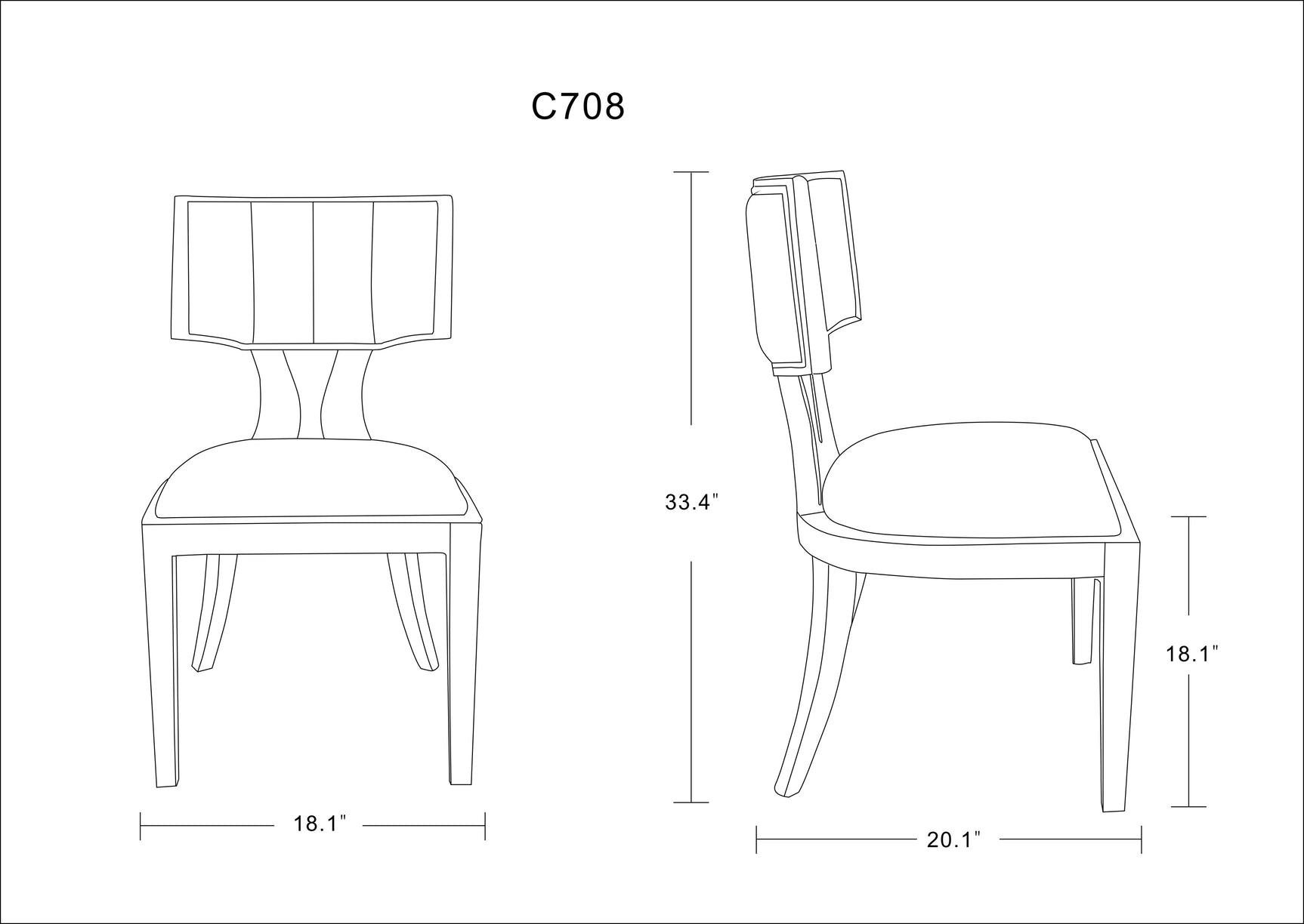 Pulitzer Dining Chair (Set of Two) in Pearl White and Walnut - Ornate Home