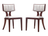 Pulitzer Dining Chair (Set of Two) in Silver and Walnut - Ornate Home