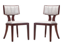 Pulitzer Dining Chair (Set of Two) in Silver and Walnut - Ornate Home