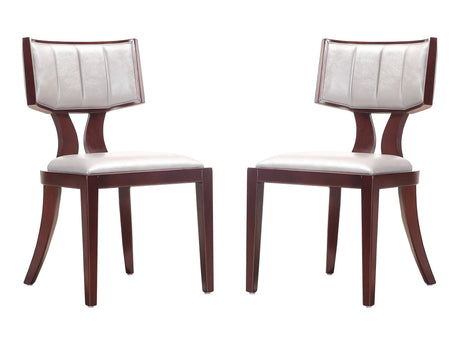 Pulitzer Dining Chair (Set of Two) in Silver and Walnut - Ornate Home