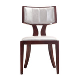 Pulitzer Dining Chair (Set of Two) in Silver and Walnut - Ornate Home