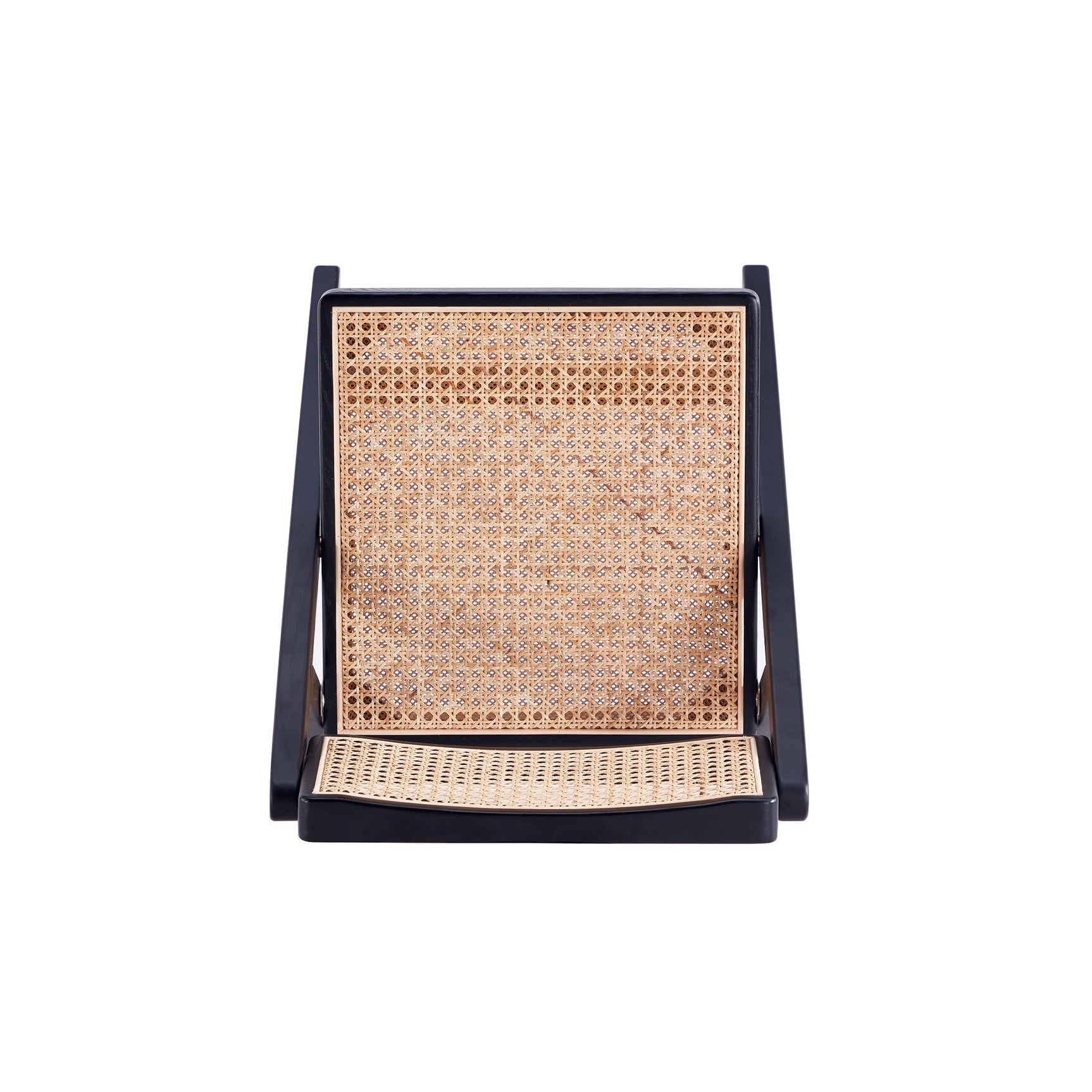 Pullman Folding Dining Chair in Black and Natural Cane (set of 2) - Ornate Home