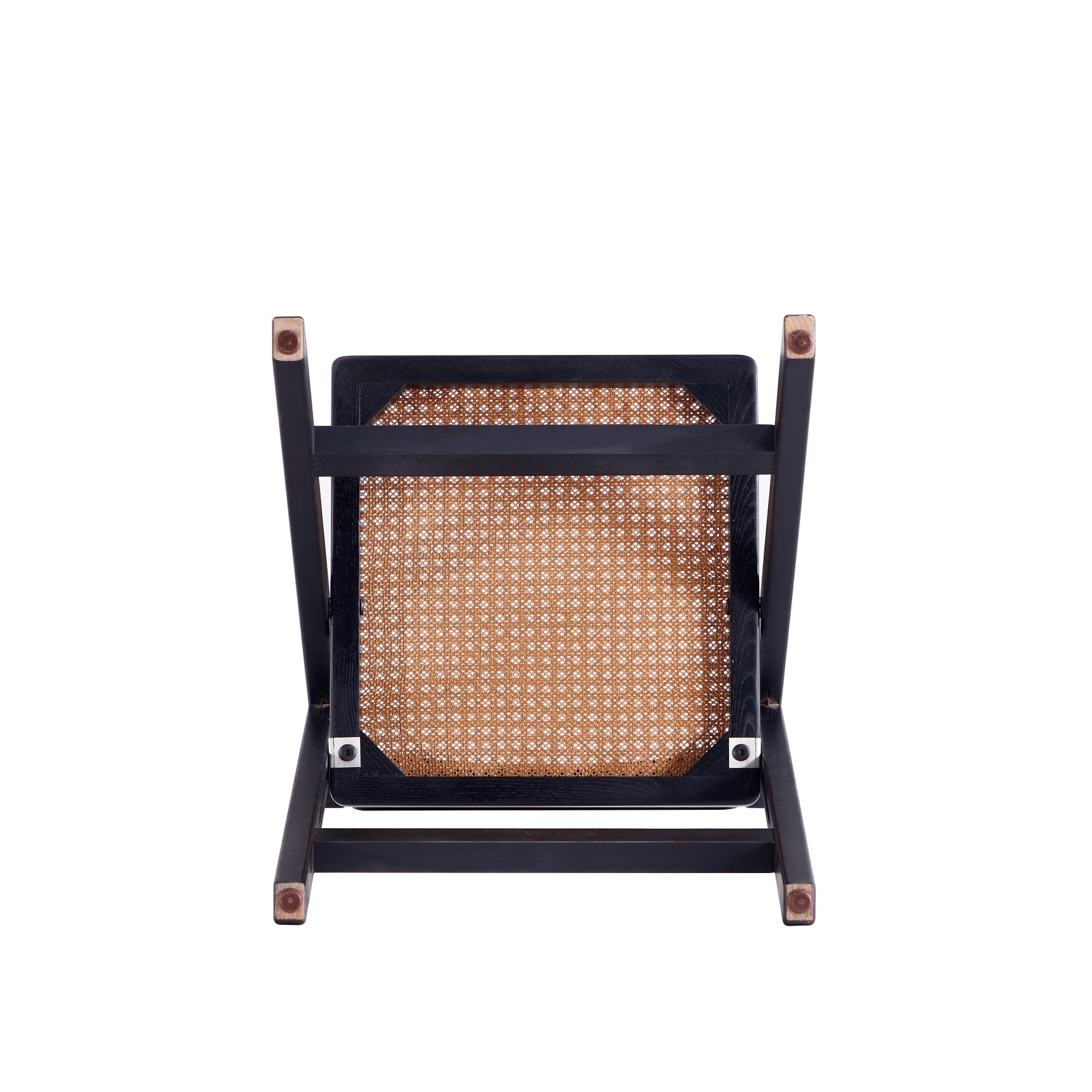 Pullman Folding Dining Chair in Black and Natural Cane (set of 2) - Ornate Home