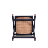 Pullman Folding Dining Chair in Black and Natural Cane (set of 4) - Ornate Home