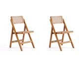 Pullman Folding Dining Chair in Nature Cane (set of 2) - Ornate Home