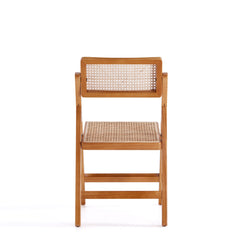 Pullman Folding Dining Chair in Nature Cane (set of 4) - Ornate Home