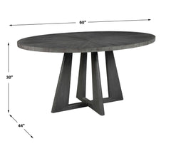 Pulsar Gray Walnut Round Dining Table - Ornate Home