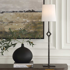 Puncture Black/Bronze Cordless Iron Buffet Lamp - Ornate Home