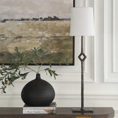 Puncture Black/Bronze Cordless Iron Buffet Lamp - Ornate Home