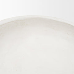 Punto White Large Paper Mache Dotted Centerpiece Bowl - Ornate Home