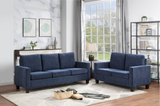 Puralis Blue Loveseat - Ornate Home