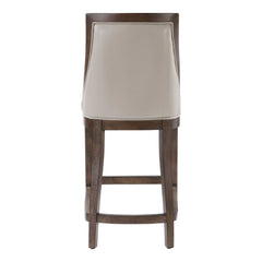Purcell White/Woodtone Leather Counter Stool - Ornate Home
