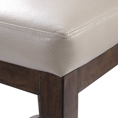Purcell White/Woodtone Leather Counter Stool - Ornate Home