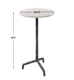Puritan White Marble Drink Table - Ornate Home