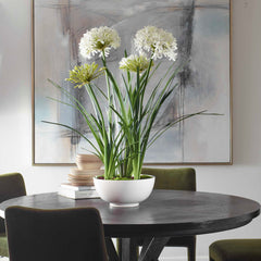 Purity Agapanthus White Centerpiece - Ornate Home