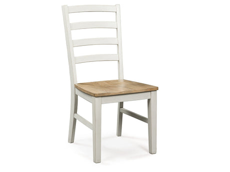 Purlaney Antique White/Natural Dining Room Side Chair (Set of 2) - Ornate Home