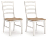 Purlaney Antique White/Natural Extension Dining Table, 4 Chairs and Bench (Online Special Price) - Ornate Home
