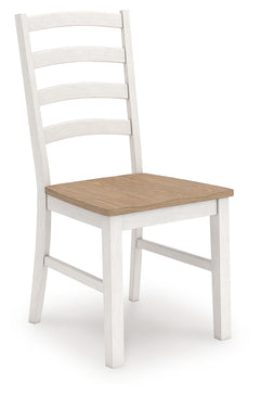 Purlaney Antique White/Natural Extension Dining Table, 4 Chairs and Bench - Ornate Home