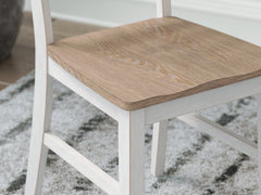 Purlaney Antique White/Natural Extension Dining Table, 4 Chairs and Bench - Ornate Home