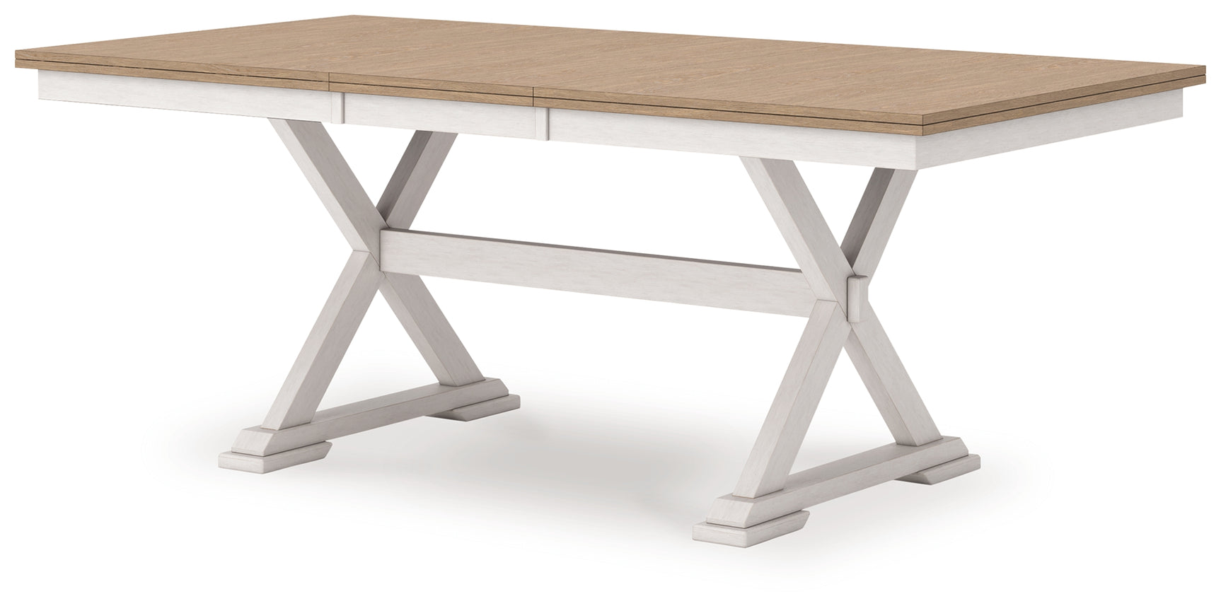 Purlaney Antique White/Natural Extension Dining Table and 6 Chairs (Online Special Price) - Ornate Home