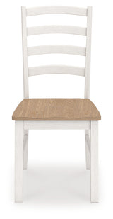 Purlaney Antique White/Natural Extension Dining Table and 8 Chairs - Ornate Home