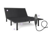 Purple Charcoal Cal King Adjustable Base Bed Frame - Ornate Home