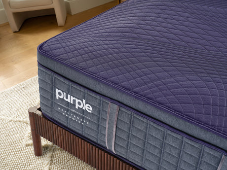 Purple Rejuvenate Premier Hybrid Plush Dark Purple Cal King Mattress - Ornate Home