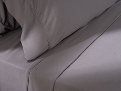 Purple SoftStretch Stormy Grey King/Cal King. Sheets - Ornate Home