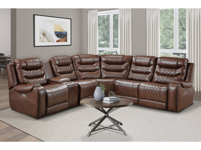Putnam Brown 6-Piece Modular Power Reclining Sectional - Ornate Home