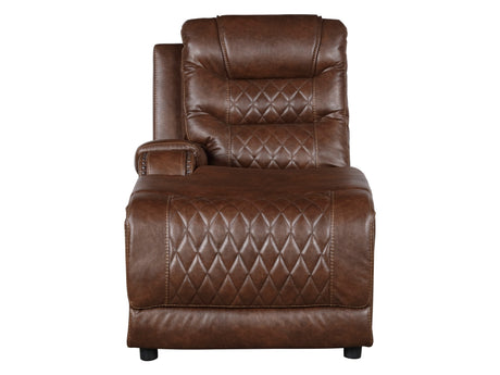 Putnam Brown 6-Piece Modular Power Reclining Sectional with Left Chaise - Ornate Home