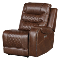 Putnam Brown 6-Piece Modular Power Reclining Sectional with Left Chaise - Ornate Home
