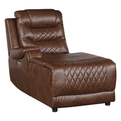 Putnam Brown 6-Piece Modular Power Reclining Sectional with Left Chaise - Ornate Home