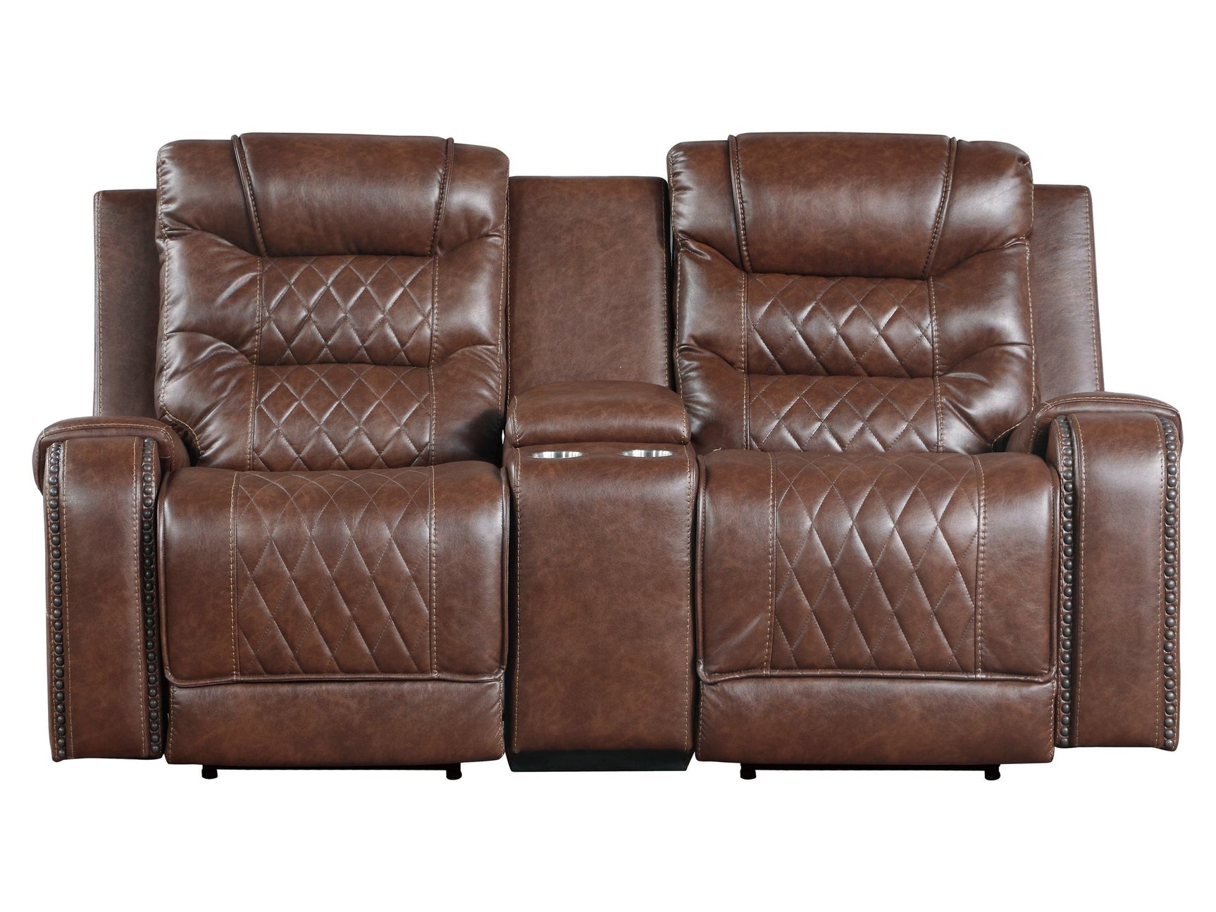 Putnam Brown Power Double Reclining Loveseat - Ornate Home